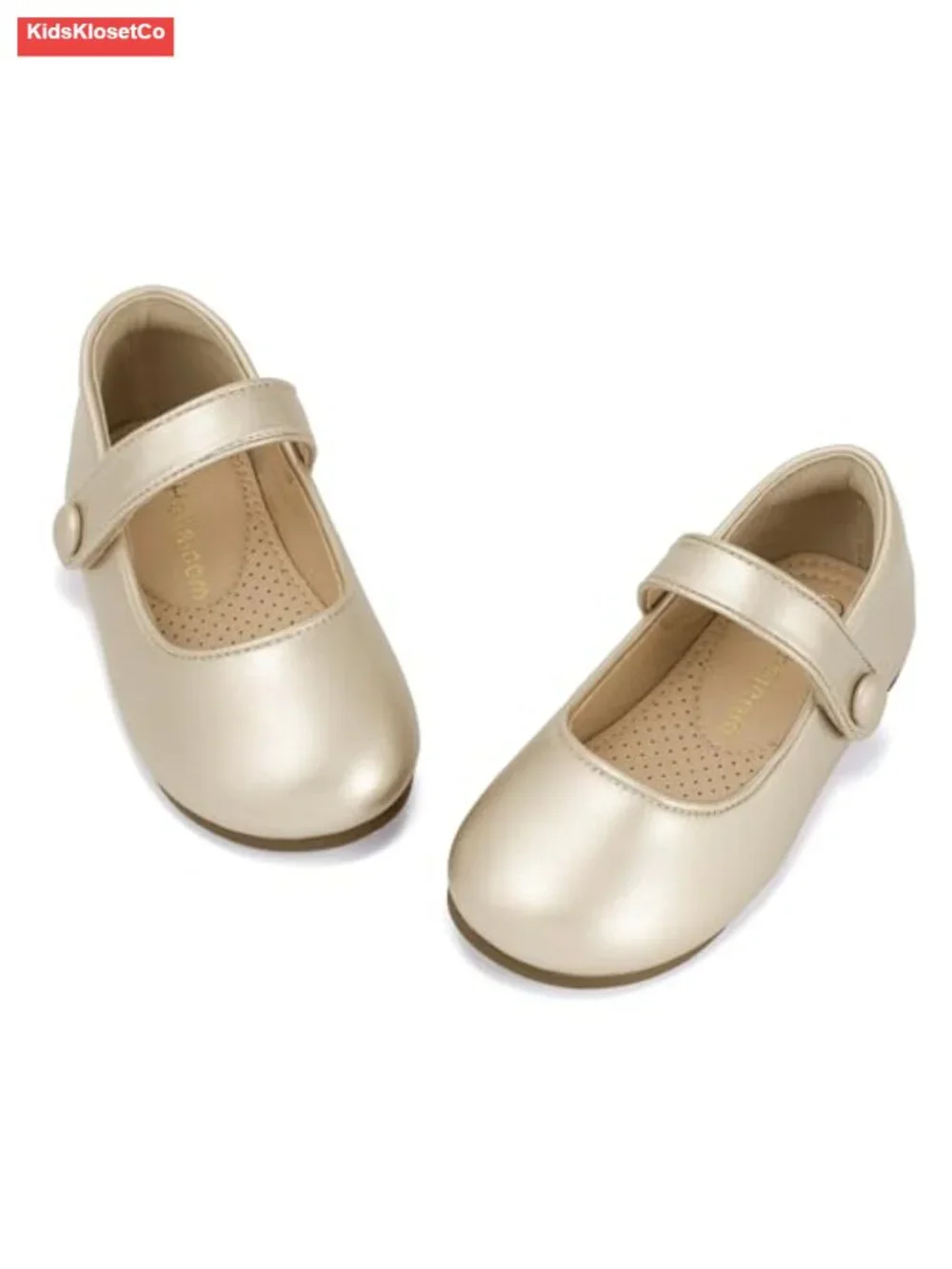 Toddler Girls Mary Jane Ballet Flats Flower Girl Dress Shoes with Hook & Loop